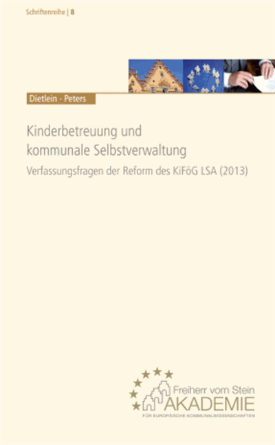 Cover des Buchs: Kinderbetreuung und kommunale Selbstverwaltung