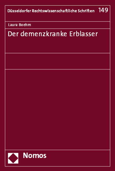 Cover des Buchs: Der demenzkranke Erblasser