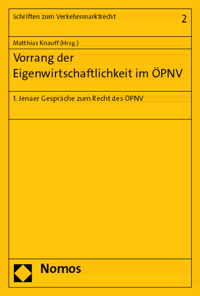 Cover des Buchs: Vorrang der Eigenwirtschaftlichkeit im ÖPNV
