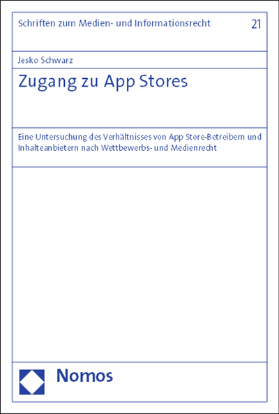 Cover des Buchs: Zugang zu App Stores