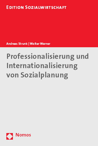Cover des Buchs: Professionalisierung und Internationalisierung von Sozialplanung