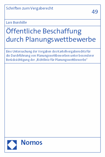 Cover of book: Öffentliche Beschaffung durch Planungswettbewerbe