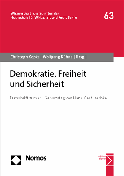 Cover des Buchs: Demokratie, Freiheit und Sicherheit