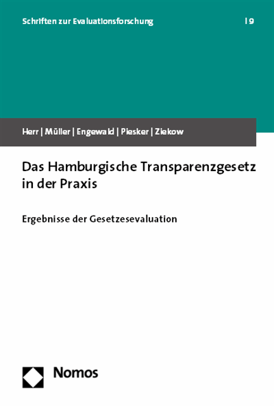 Cover of book: Das Hamburgische Transparenzgesetz in der Praxis