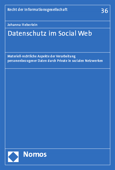 Cover des Buchs: Datenschutz im Social Web