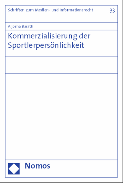 Cover des Buchs: Kommerzialisierung der Sportlerpersönlichkeit