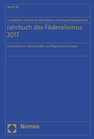 Cover des Buchs: Jahrbuch des Föderalismus 2017