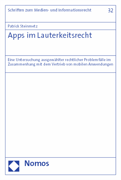 Cover des Buchs: Apps im Lauterkeitsrecht