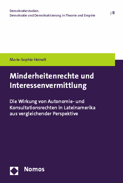 Cover des Buchs: Minderheitenrechte und Interessenvermittlung