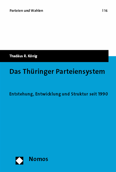 Cover des Buchs: Das Thüringer Parteiensystem