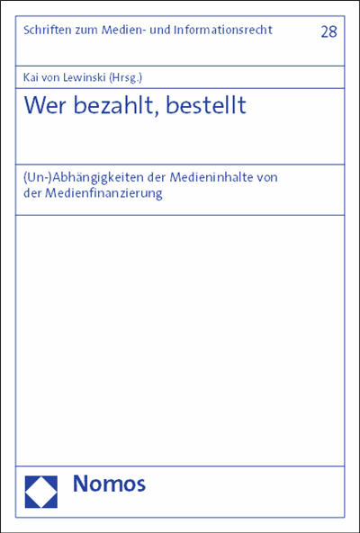 Cover des Buchs: Wer bezahlt, bestellt