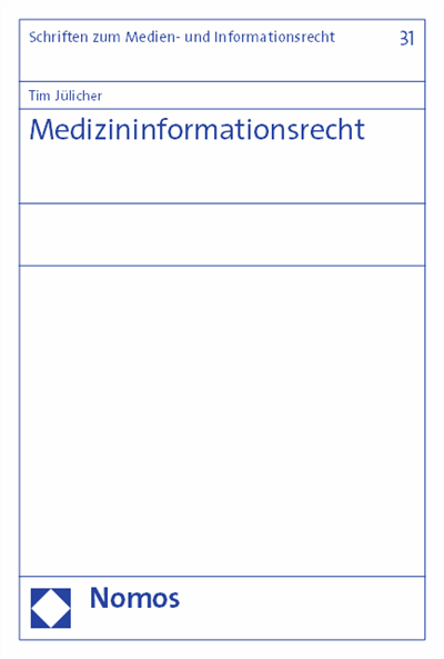 Cover des Buchs: Medizininformationsrecht