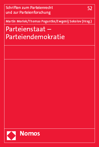 Cover des Buchs: Parteienstaat - Parteiendemokratie