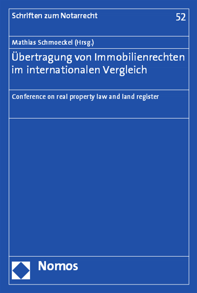 Cover des Buchs: Übertragung von Immobilienrechten im internationalen Vergleich