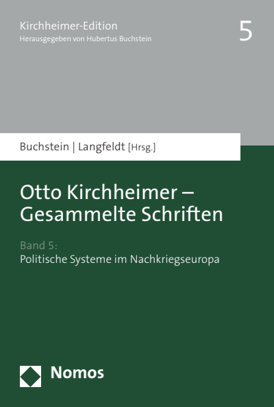 Cover des Buchs: Otto Kirchheimer - Gesammelte Schriften