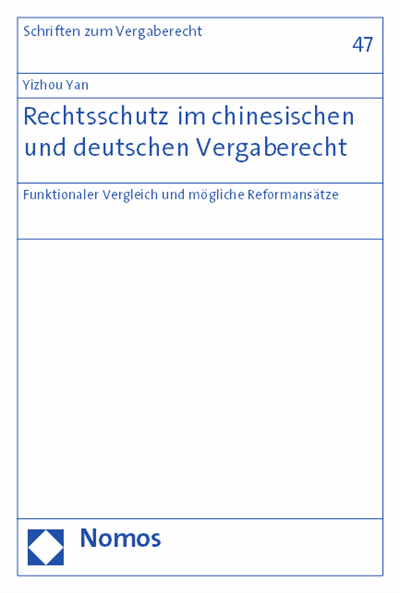 Cover des Buchs: Rechtsschutz im chinesischen und deutschen Vergaberecht