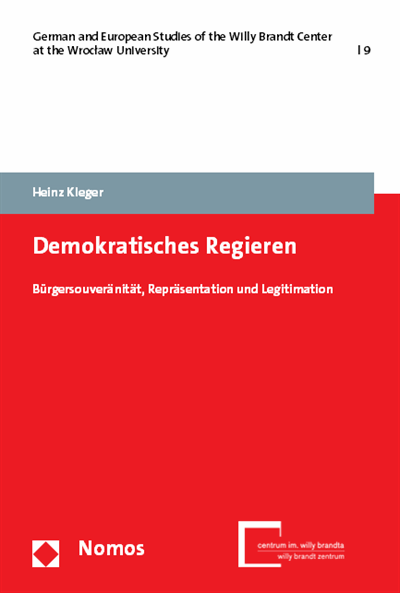 Cover des Buchs: Demokratisches Regieren