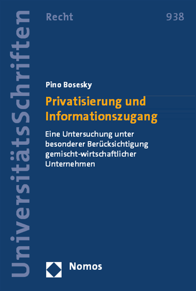 Cover des Buchs: Privatisierung und Informationszugang