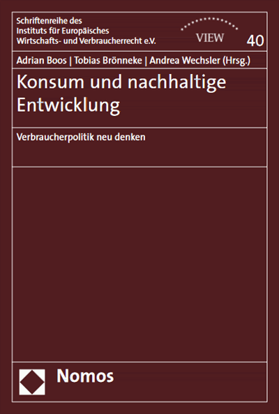 Cover of book: Konsum und nachhaltige Entwicklung