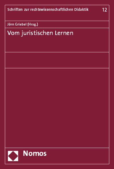 Cover des Buchs: Vom juristischen Lernen