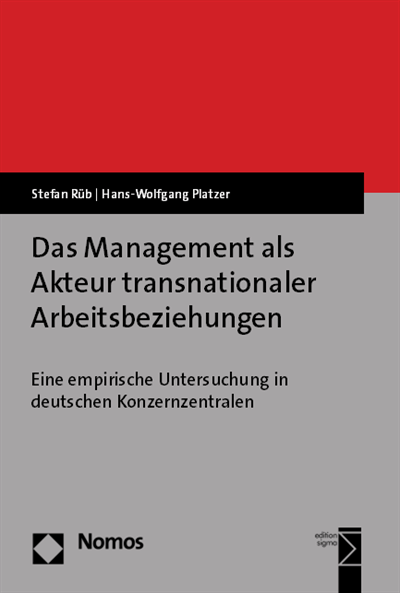 Cover des Buchs: Das Management als Akteur transnationaler Arbeitsbeziehungen