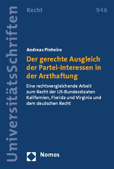 Cover des Buchs: Der gerechte Ausgleich der Partei-Interessen in der Arzthaftung