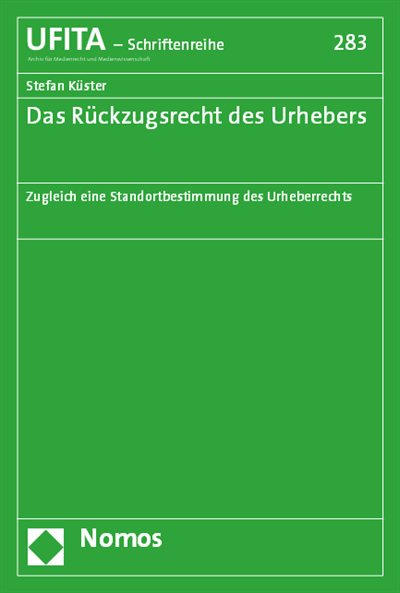 Cover des Buchs: Das Rückzugsrecht des Urhebers