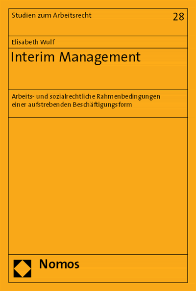 Cover of book: Interim Management