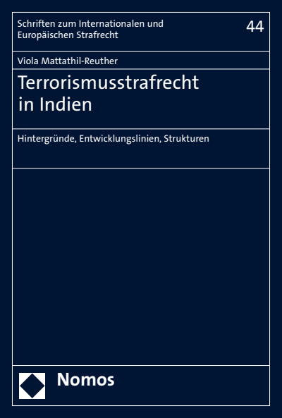 Cover des Buchs: Terrorismusstrafrecht in Indien
