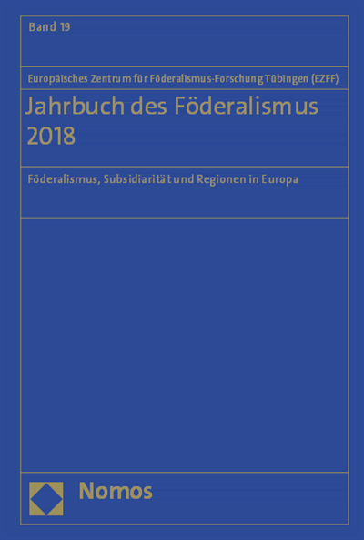 Cover des Buchs: Jahrbuch des Föderalismus 2018