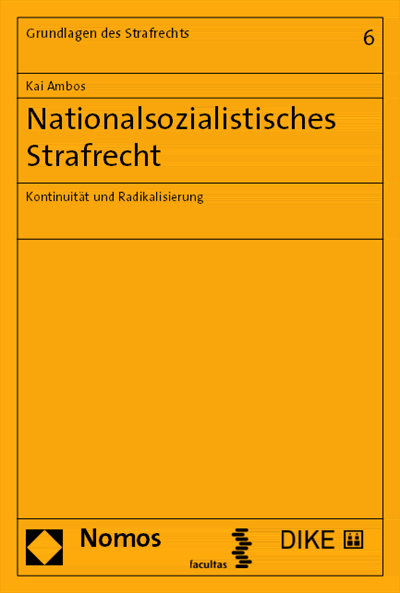 Cover of book: Nationalsozialistisches Strafrecht