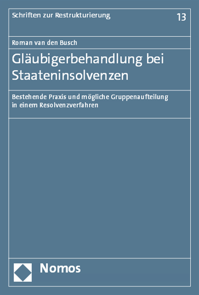 Cover des Buchs: Gläubigerbehandlung bei Staateninsolvenzen