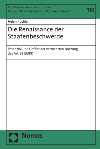Cover of book: Die Renaissance der Staatenbeschwerde