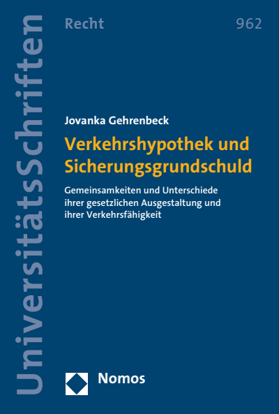 Cover des Buchs: Verkehrshypothek und Sicherungsgrundschuld