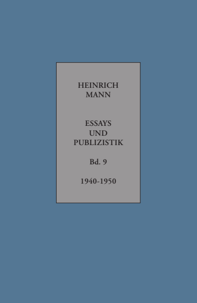 Cover des Buchs: Heinrich Mann. Essays und Publizistik