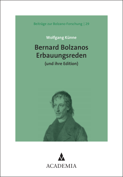 Cover des Buchs: Bernard Bolzanos Erbauungsreden (und ihre Edition)