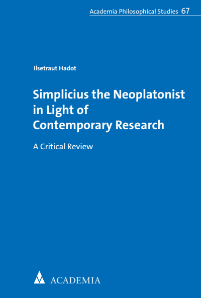 Cover des Buchs: Simplicius the Neoplatonist in Light of Contemporary Research