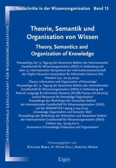 Cover des Buchs: Theorie, Semantik und Organisation von Wissen
