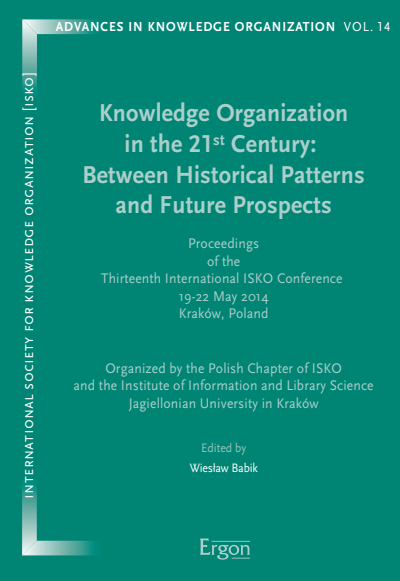 Cover des Buchs: Knowledge Organization in the 21st Century: Between Historical Patterns and Future Prospects