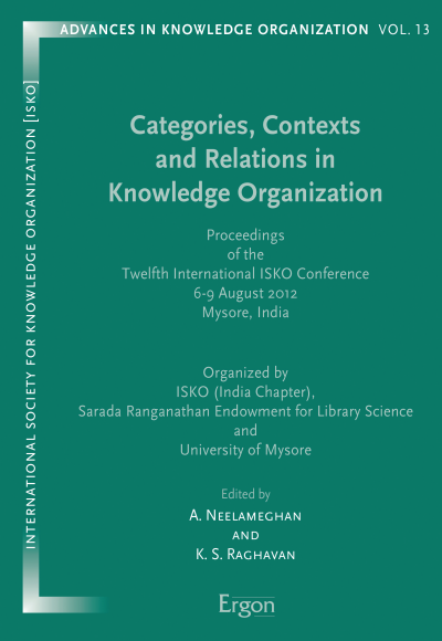 Cover des Buchs: Categories, Contexts and Relations in Knowledge Organization