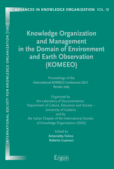 Cover des Buchs: Knowledge Organization and Management in the Domain of Environment and Earth Observation (KOMEEO)