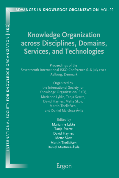 Cover des Buchs: Knowledge Organization across Disciplines, Domains, Services and Technologies