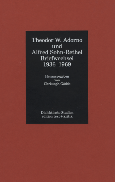 Cover des Buchs: Theodor W. Adorno und Alfred Sohn-Rethel