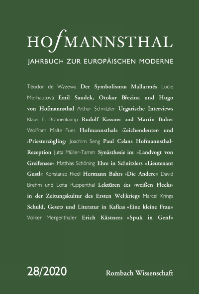 Cover des Buchs: Hofmannsthal – Jahrbuch zur Europäischen Moderne