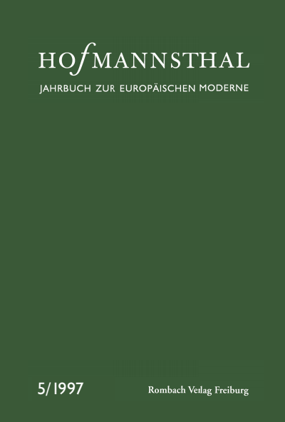 Cover des Buchs: Hofmannsthal Jahrbuch zur Europäischen Moderne