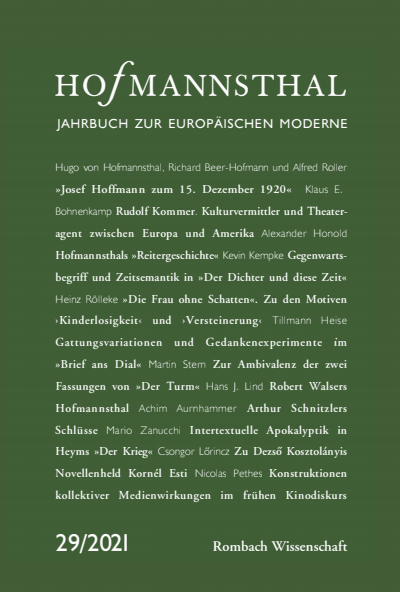 Cover des Buchs: Hofmannsthal – Jahrbuch zur europäischen Moderne